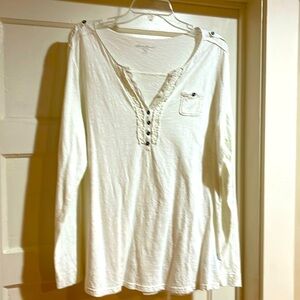 Eddie Bauer 2XL Cream Embellished Tee